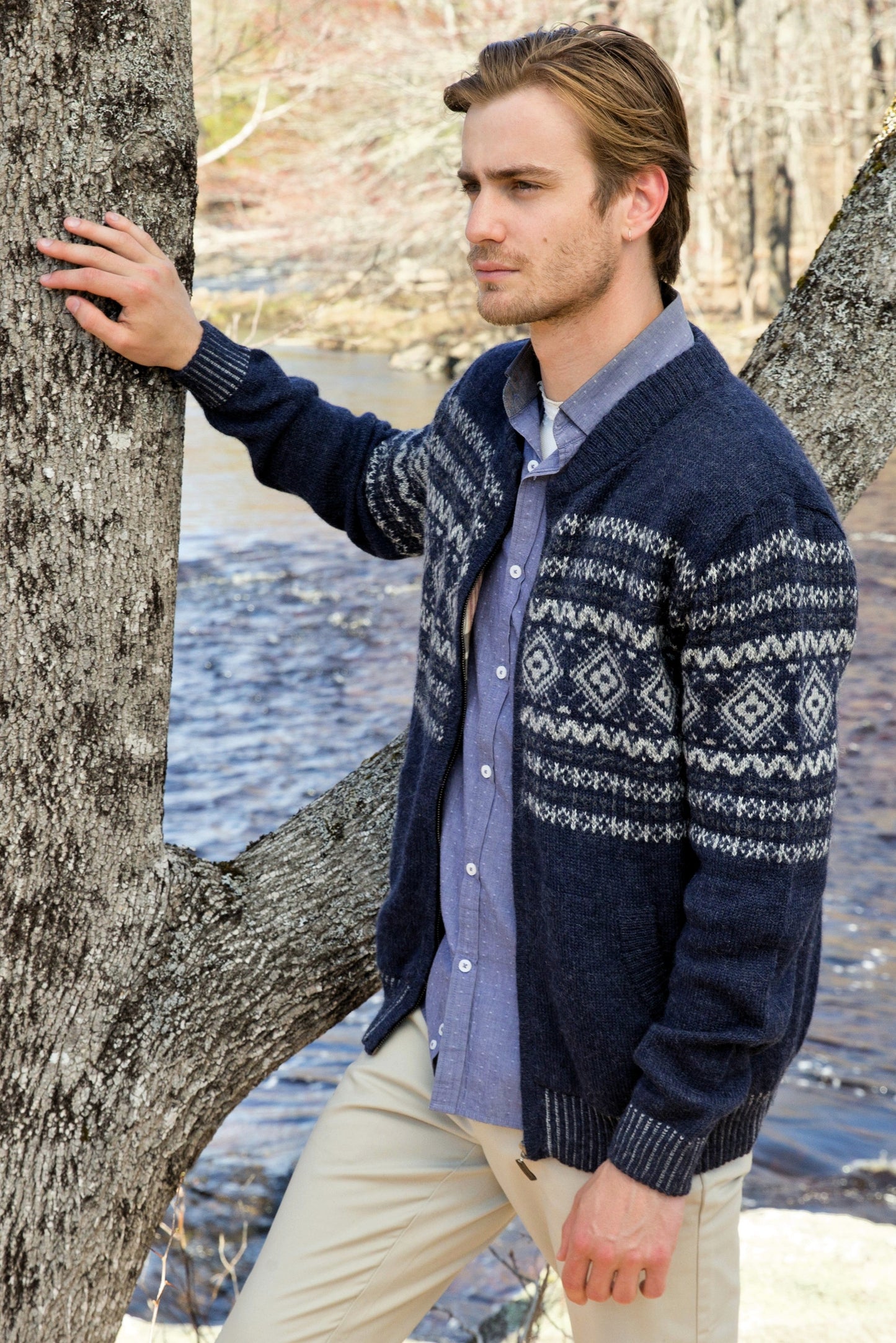Plaid Lined Sweater