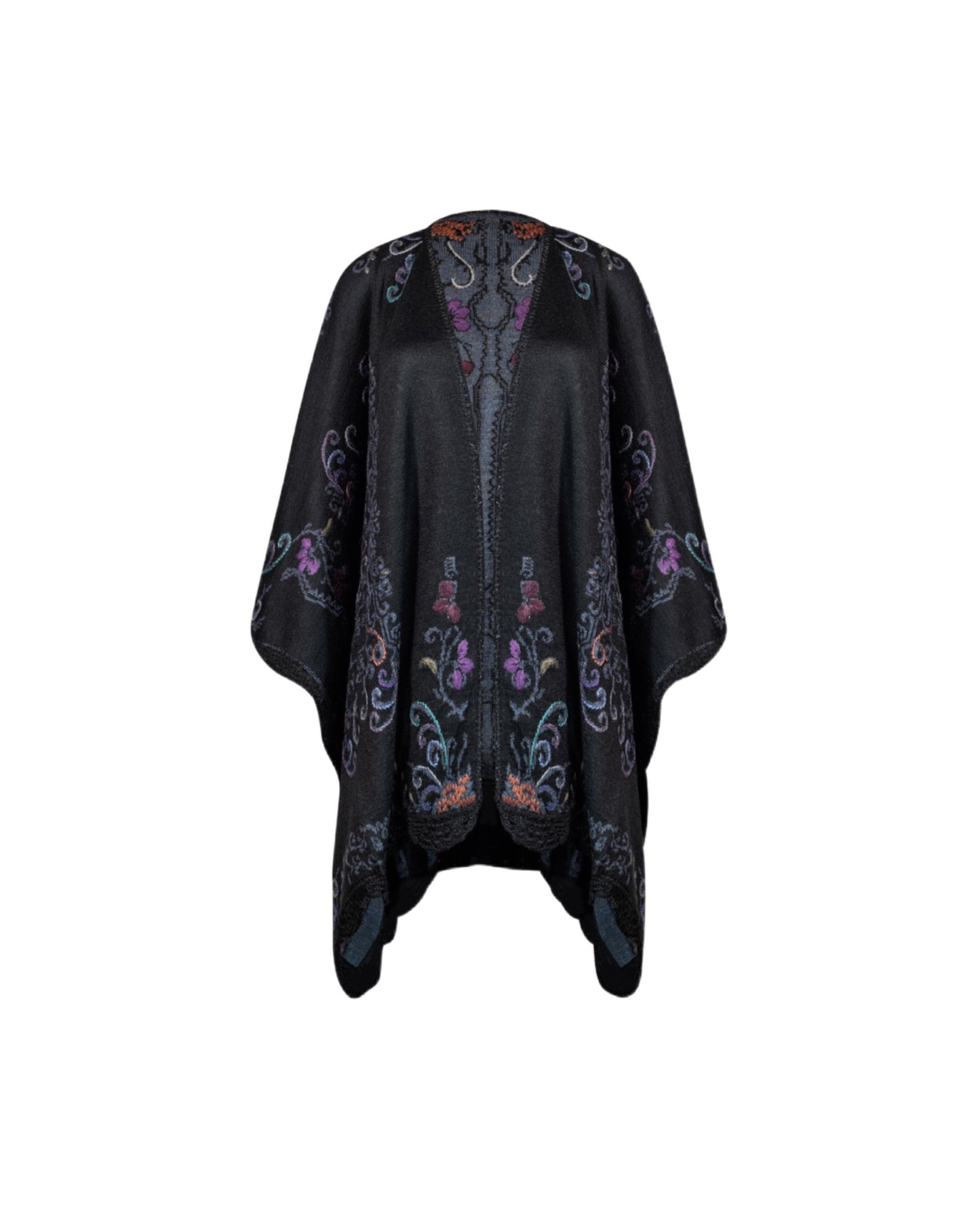 Alpaca Denim Reversible Ruana