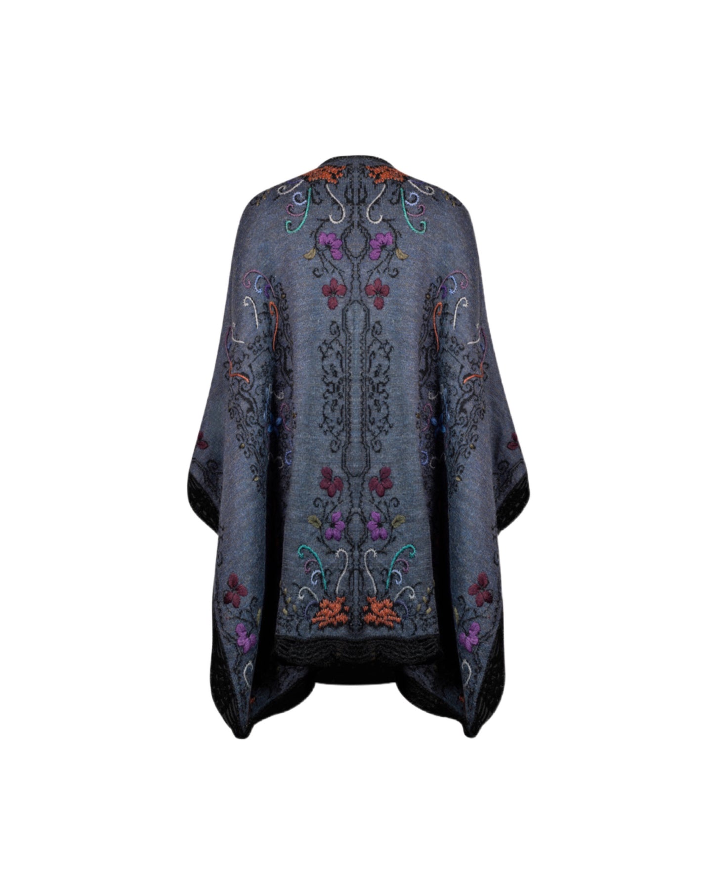 Alpaca Denim Reversible Ruana Back