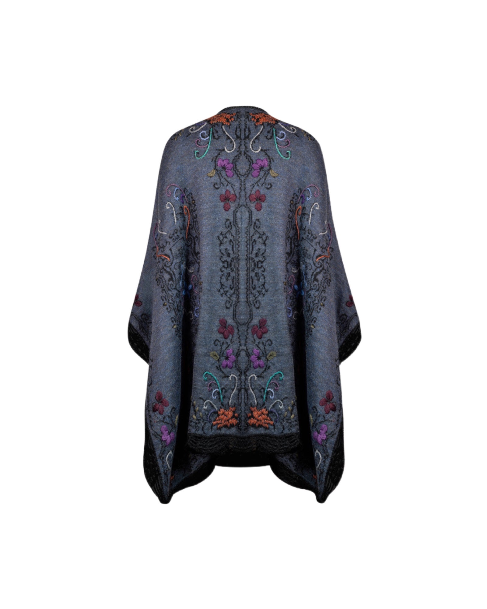 Alpaca Denim Reversible Ruana Back