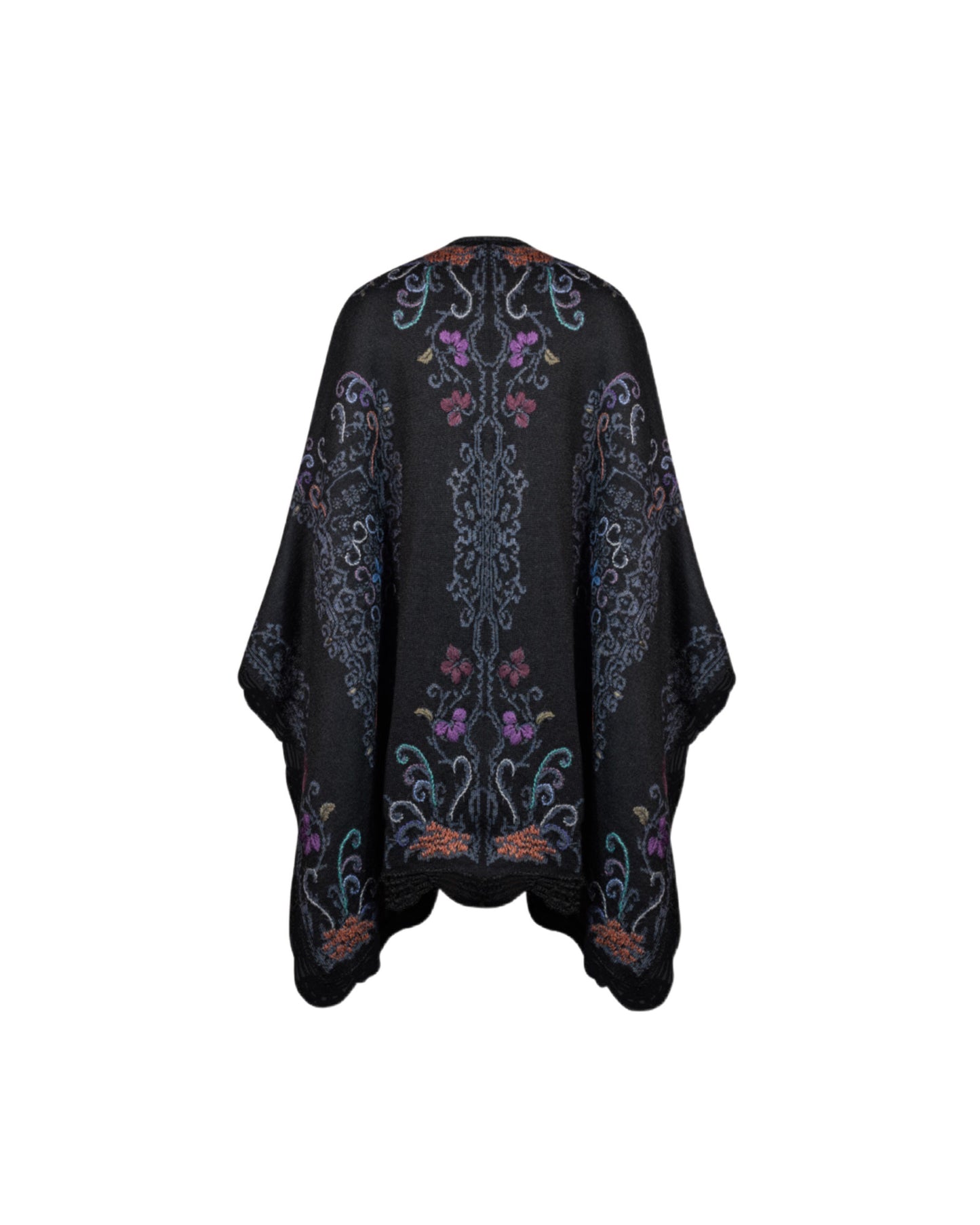 Alpaca Denim Reversible Ruana Back 2