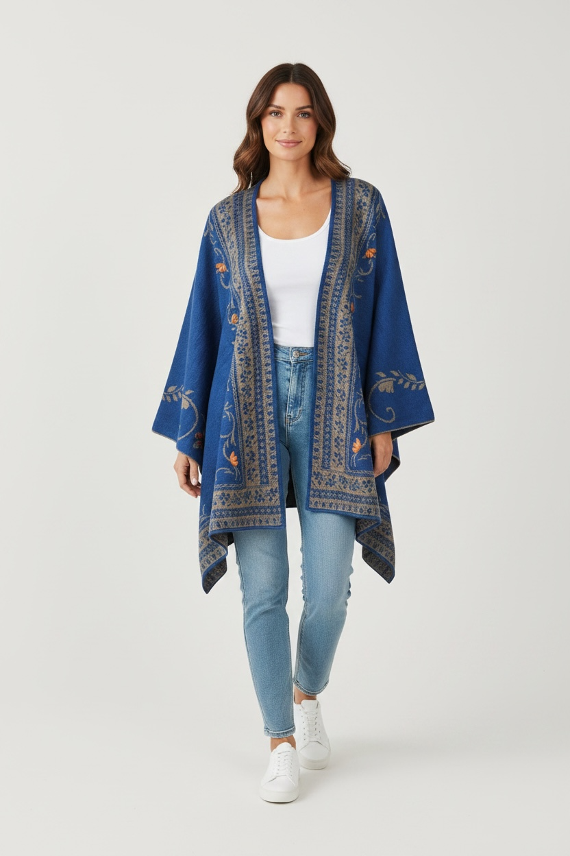 Trellis Reversible Ruana