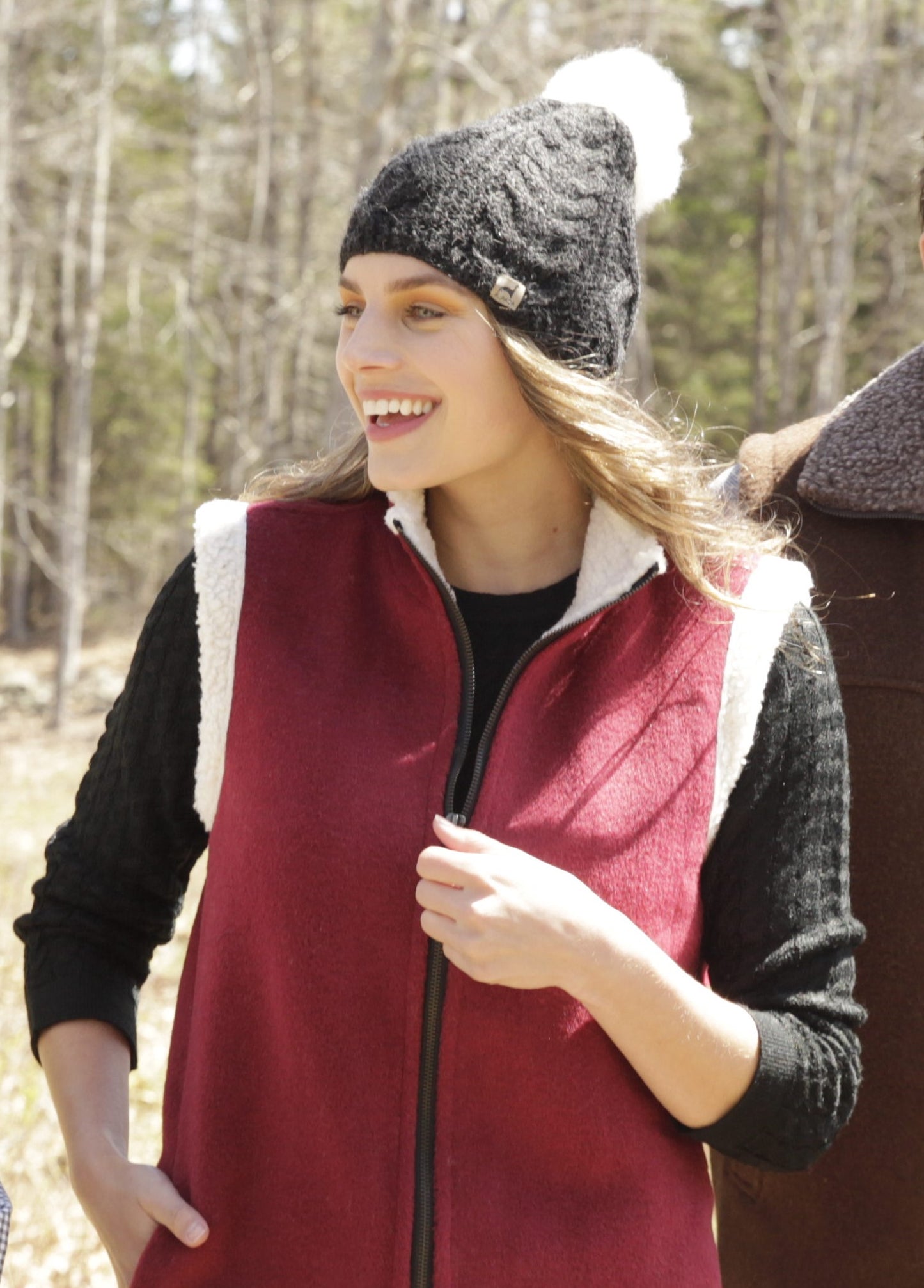 Pom Cable Hat