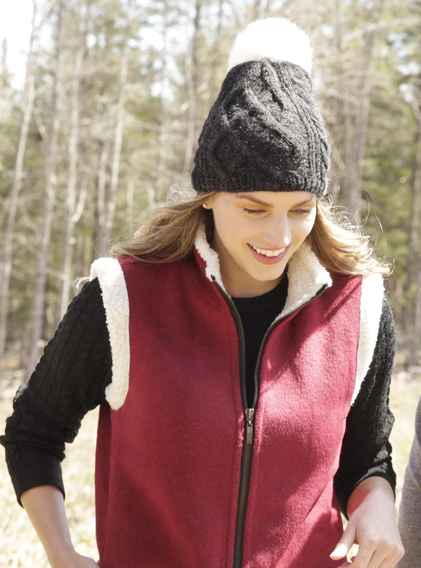 Pom Cable Hat