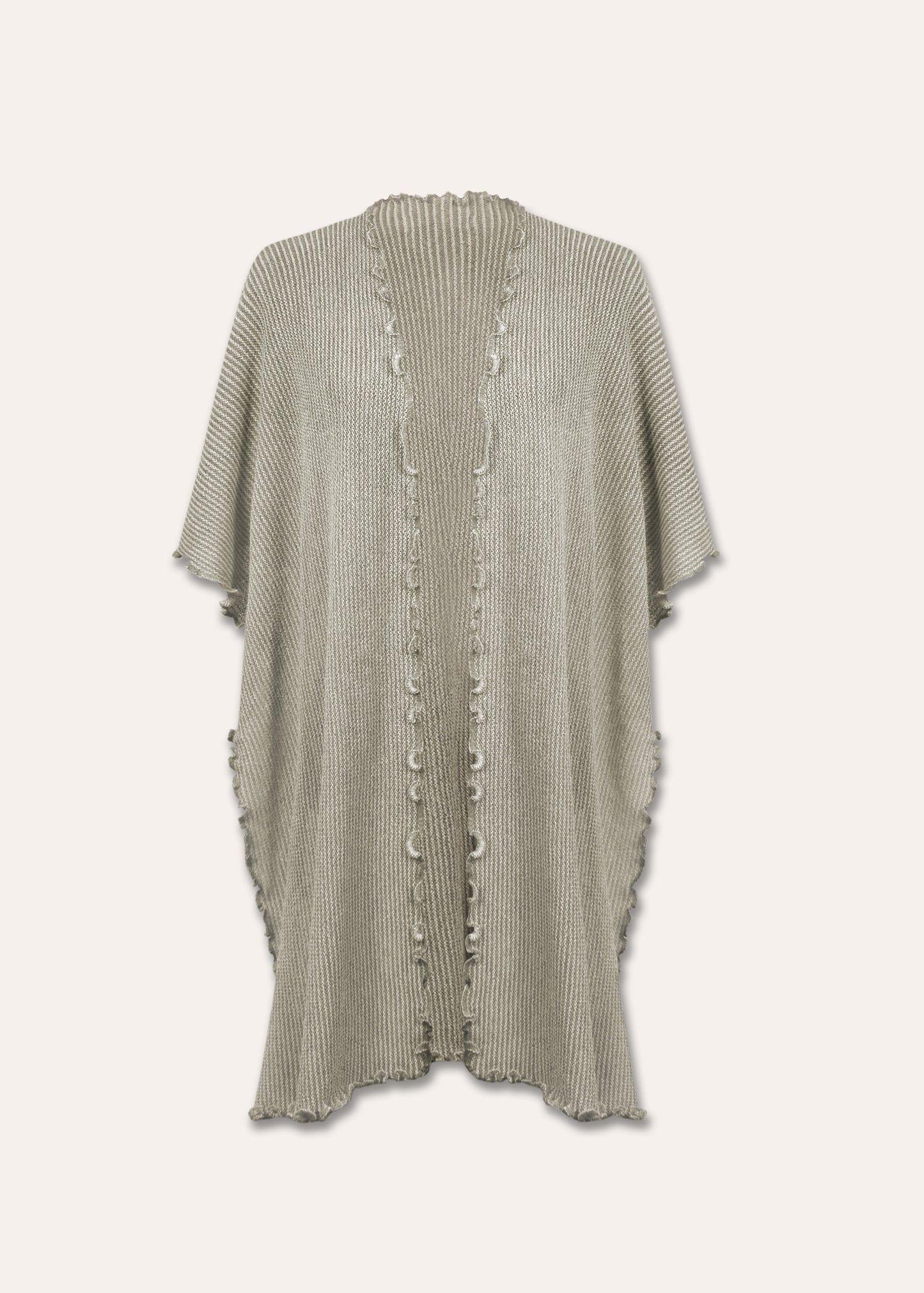 Ruffle Stripe Shawl - Sand