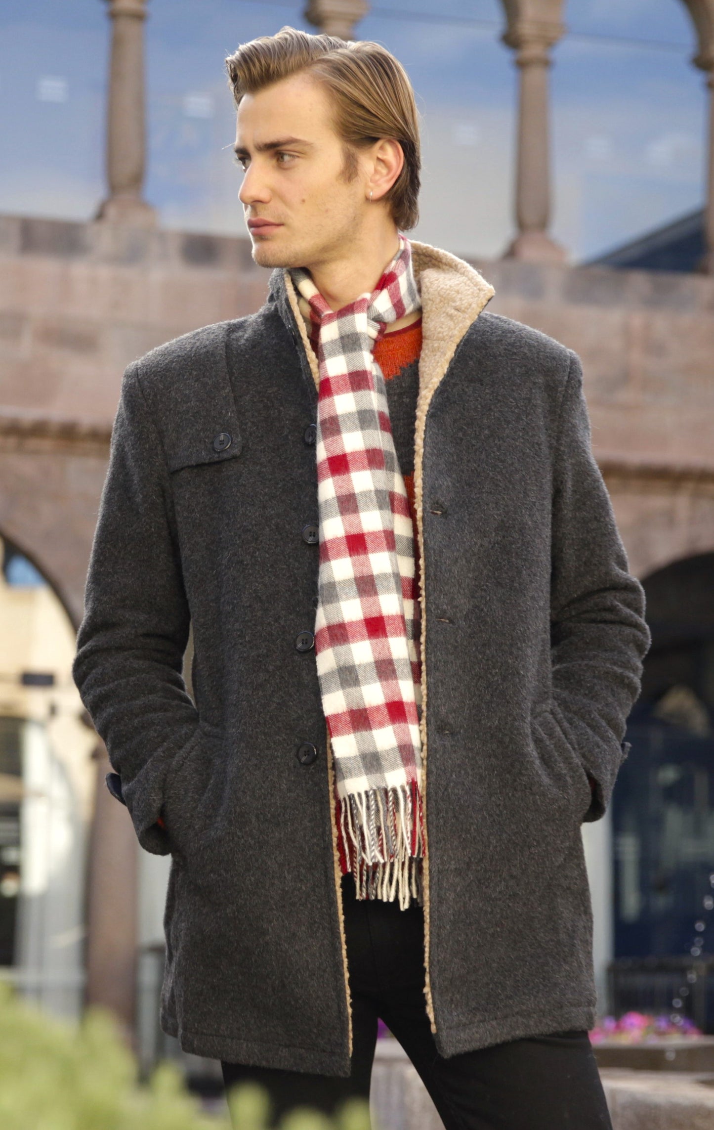 Checked Scarf