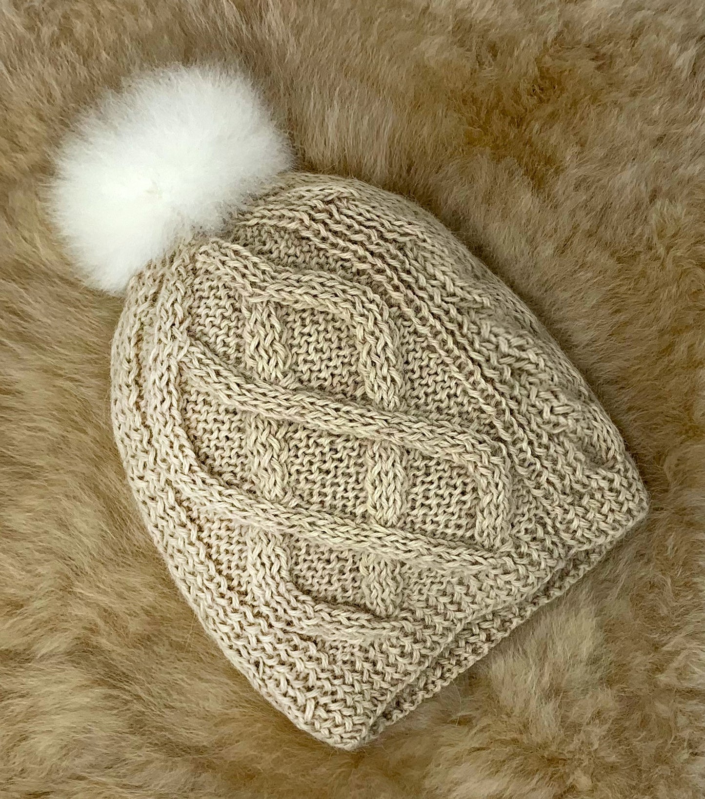 Pom Cable Hat