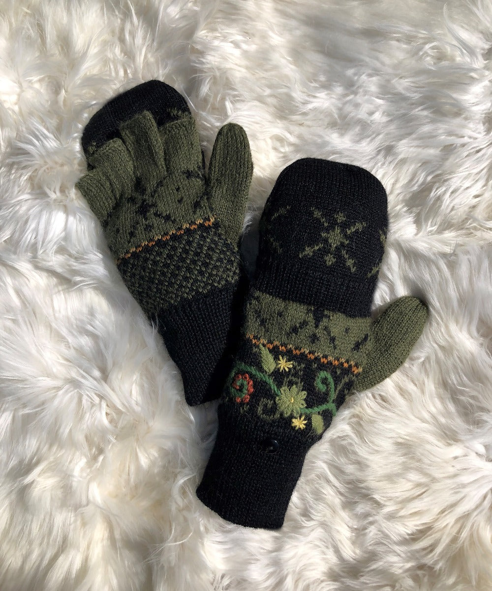 Fern Alpaca Glittens