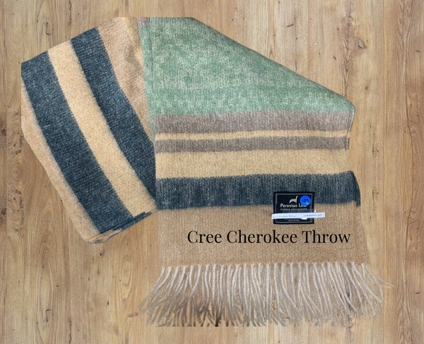 Cherokee Throw — Cree — cree alpaca by Peruvian Link