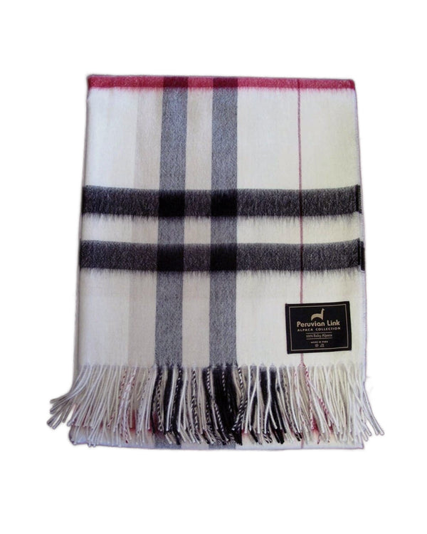 Ivory English Alpaca Throw — único alpaca by Peruvian Link
