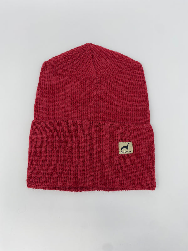 Liner Hat — Red — red alpaca by Peruvian Link