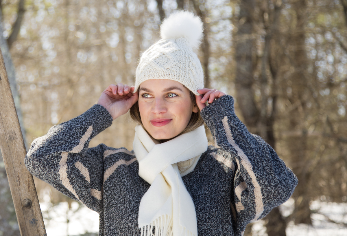 Pom Cable Hat