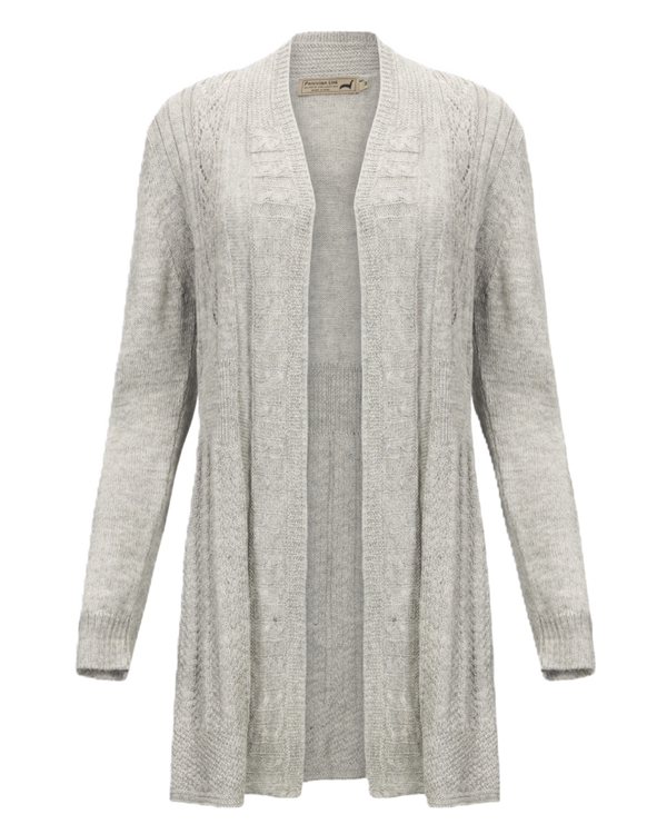 Miranda Cardigan — Silver — silver alpaca by Peruvian Link