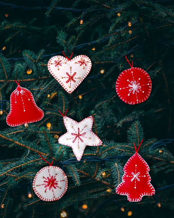 Handmade Ornament — Red Tree — red tree alpaca by Peruvian Link