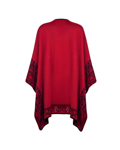 Carmine Reversible Ruana