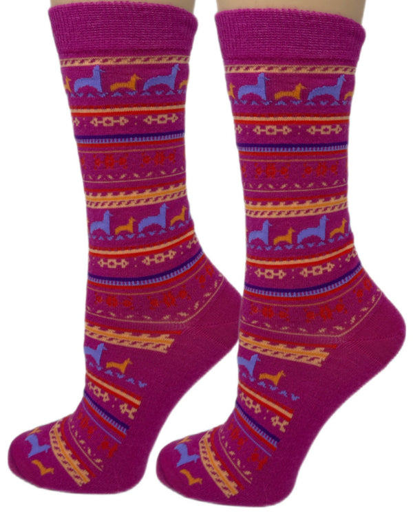 Paca Print Sock — Fuch — fuch baby alpaca by Peruvian Link