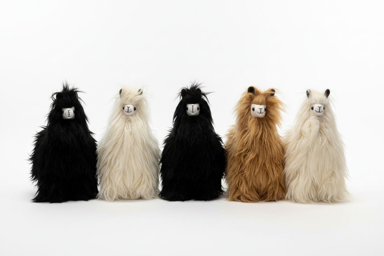 Standing Suri Alpaca - 9"