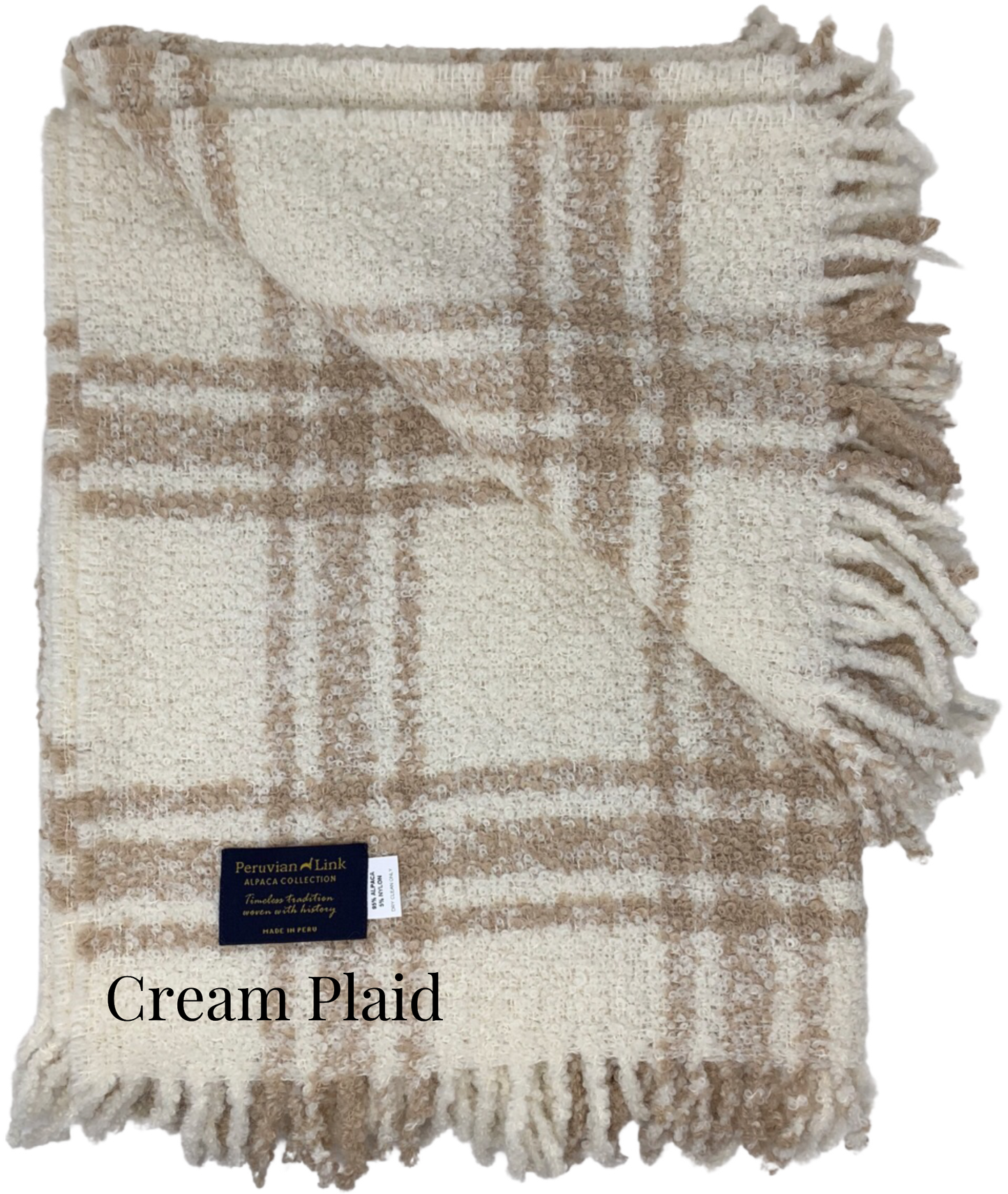 Plaid Boucle Throw