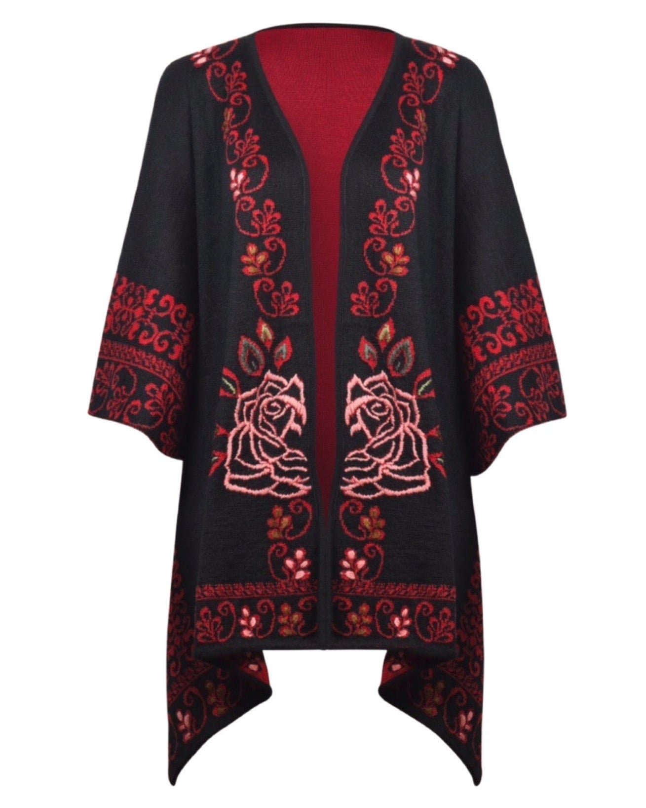 Carmine Reversible Ruana