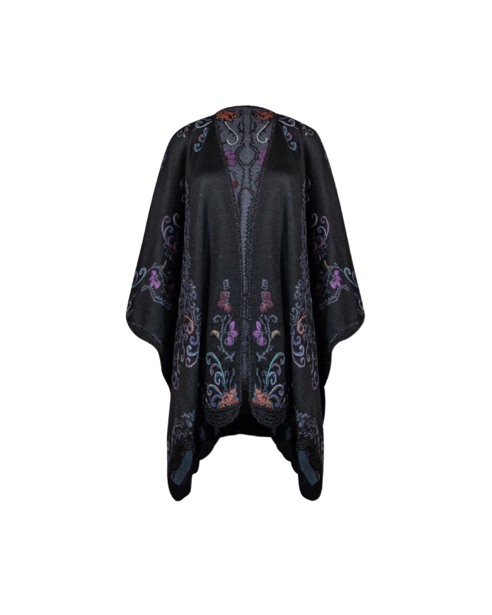 Alpaca Denim Reversible Ruana