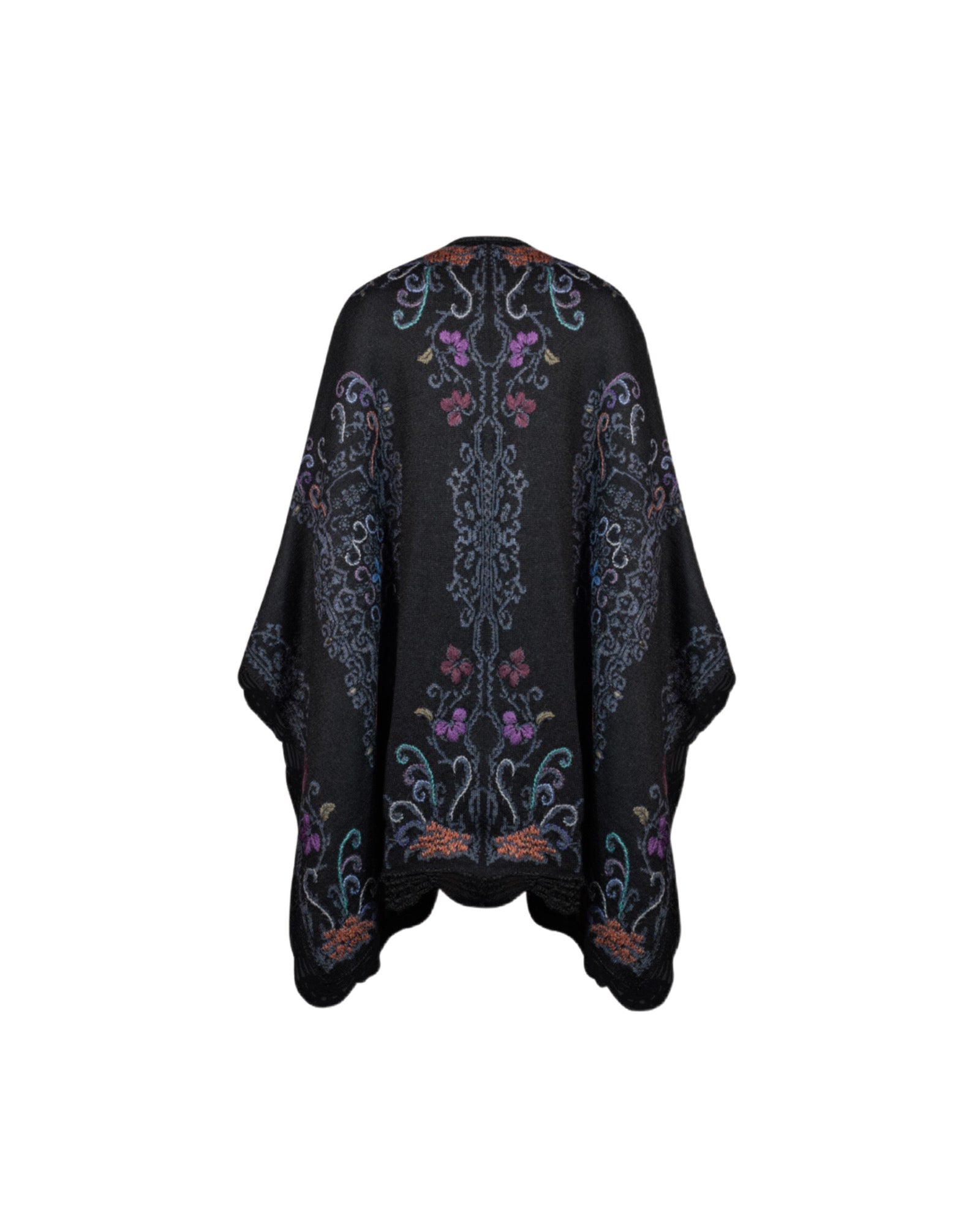 Alpaca Denim Reversible Ruana Back 2