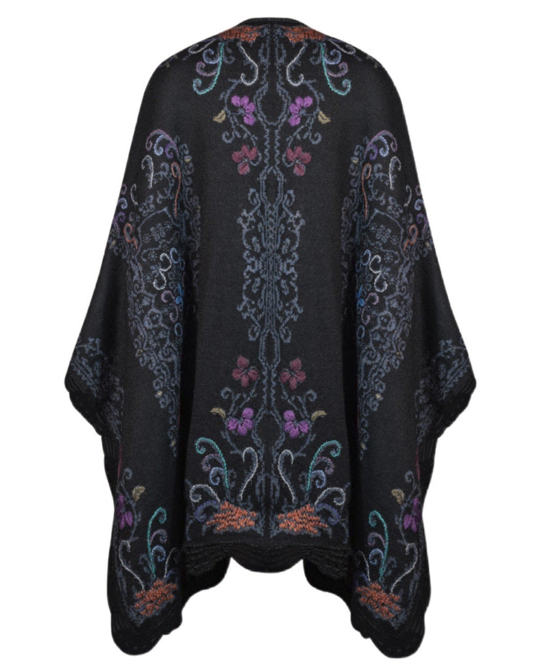 Alpaca Denim Reversible Ruana Back 2