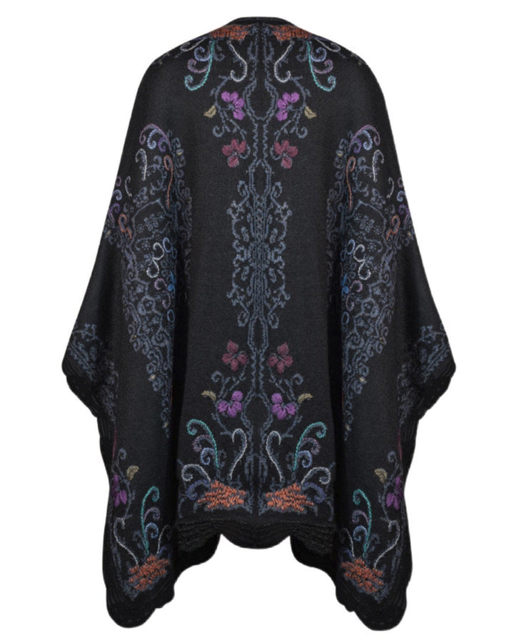 Alpaca Denim Reversible Ruana Back 2