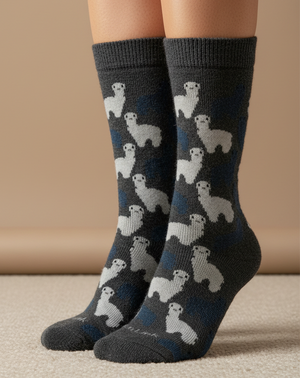 Alpaca Motif — Grey — grey alpaca by Peruvian Link