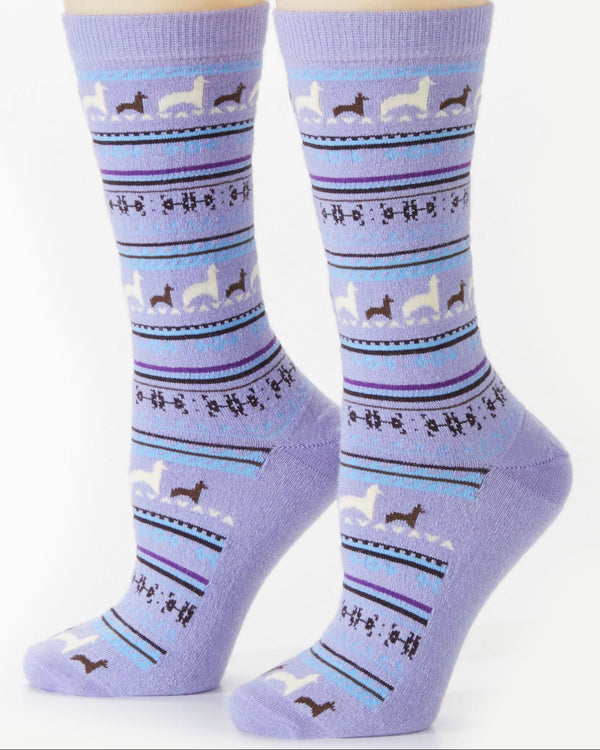 Paca Print Sock — Laven — laven baby alpaca by Peruvian Link