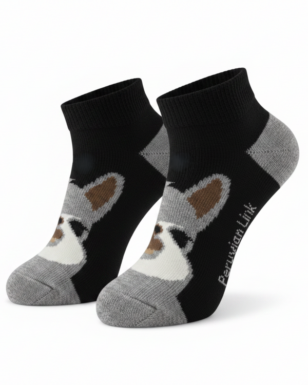 Alpaca Face Sock — Black — black alpaca by Peruvian Link