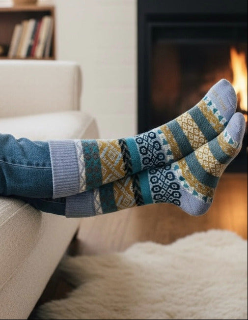 Art Walk Socks — Pacific Coast — pacific coast alpaca by Peruvian Link