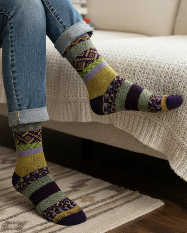 Art Walk Socks — Apricot — apricot alpaca by Peruvian Link