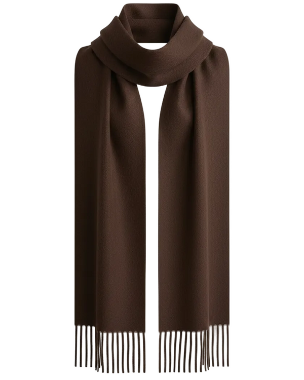 Baby Alpaca Scarf — Dark Brown — dark brown baby alpaca by Peruvian Link