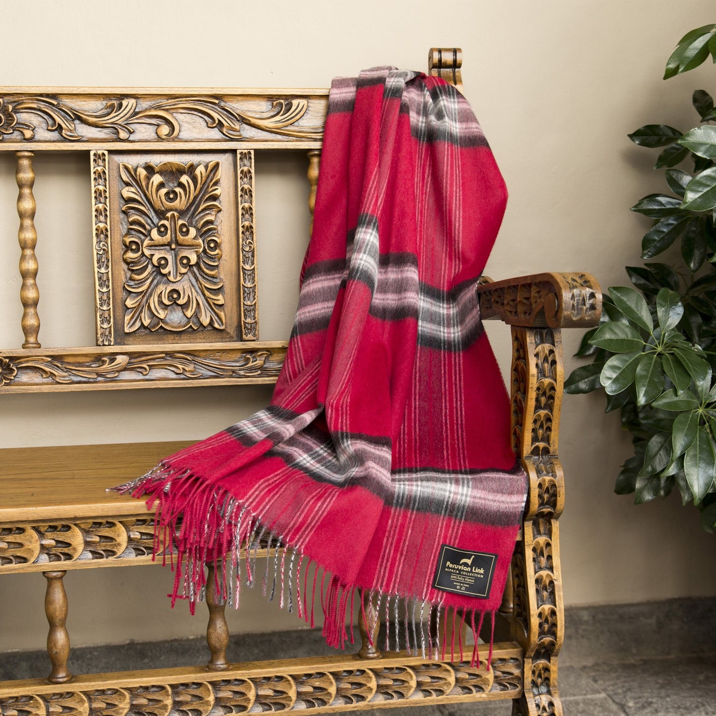 Cardinal Baby Alpaca Throw