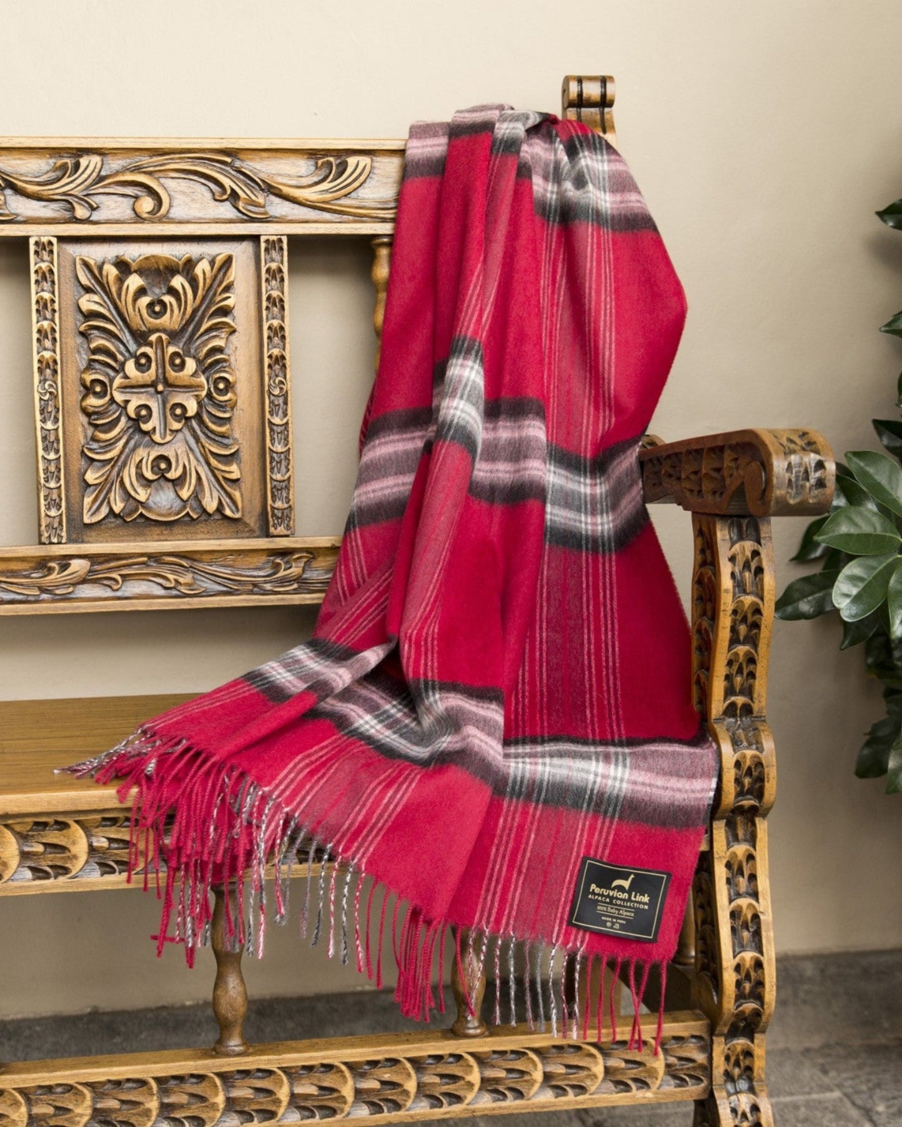 Cardinal Baby Alpaca Throw