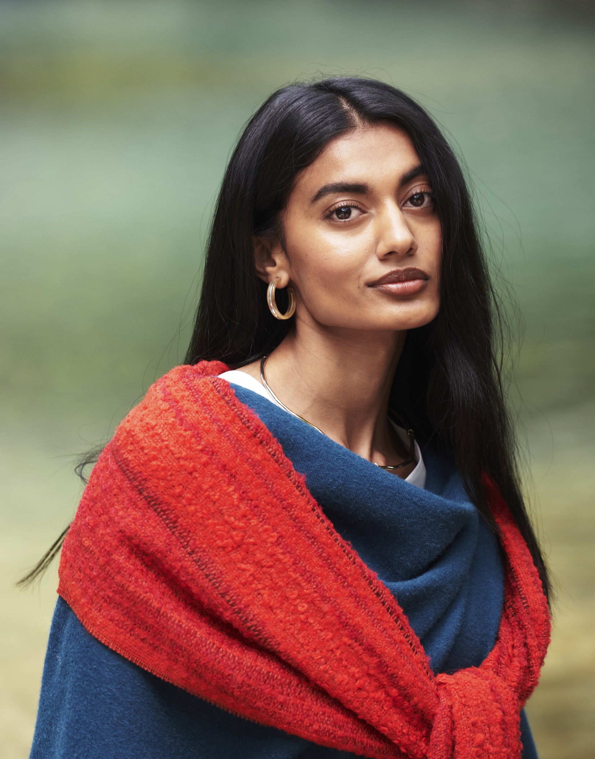 Wide Boucle Scarf