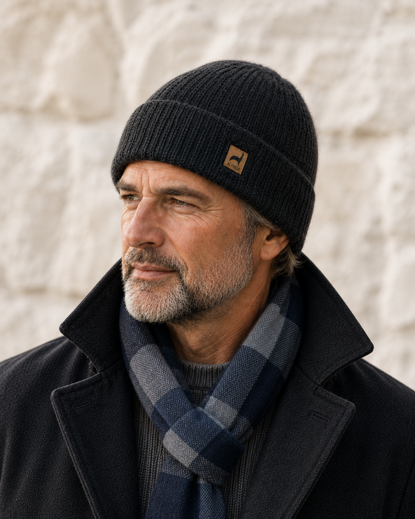 Ecoblend Hat — Black — black baby alpaca by Peruvian Link