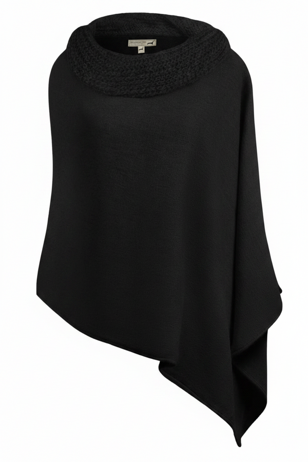 A-line Capelet — Black — black alpaca by Peruvian Link