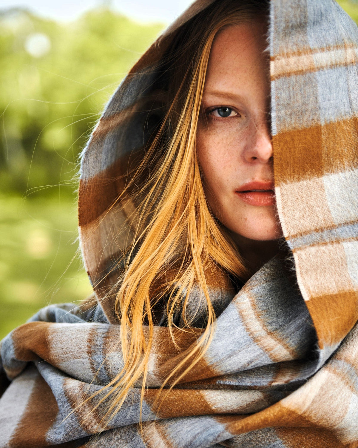 Tartan Plaid Throw - Toffee
