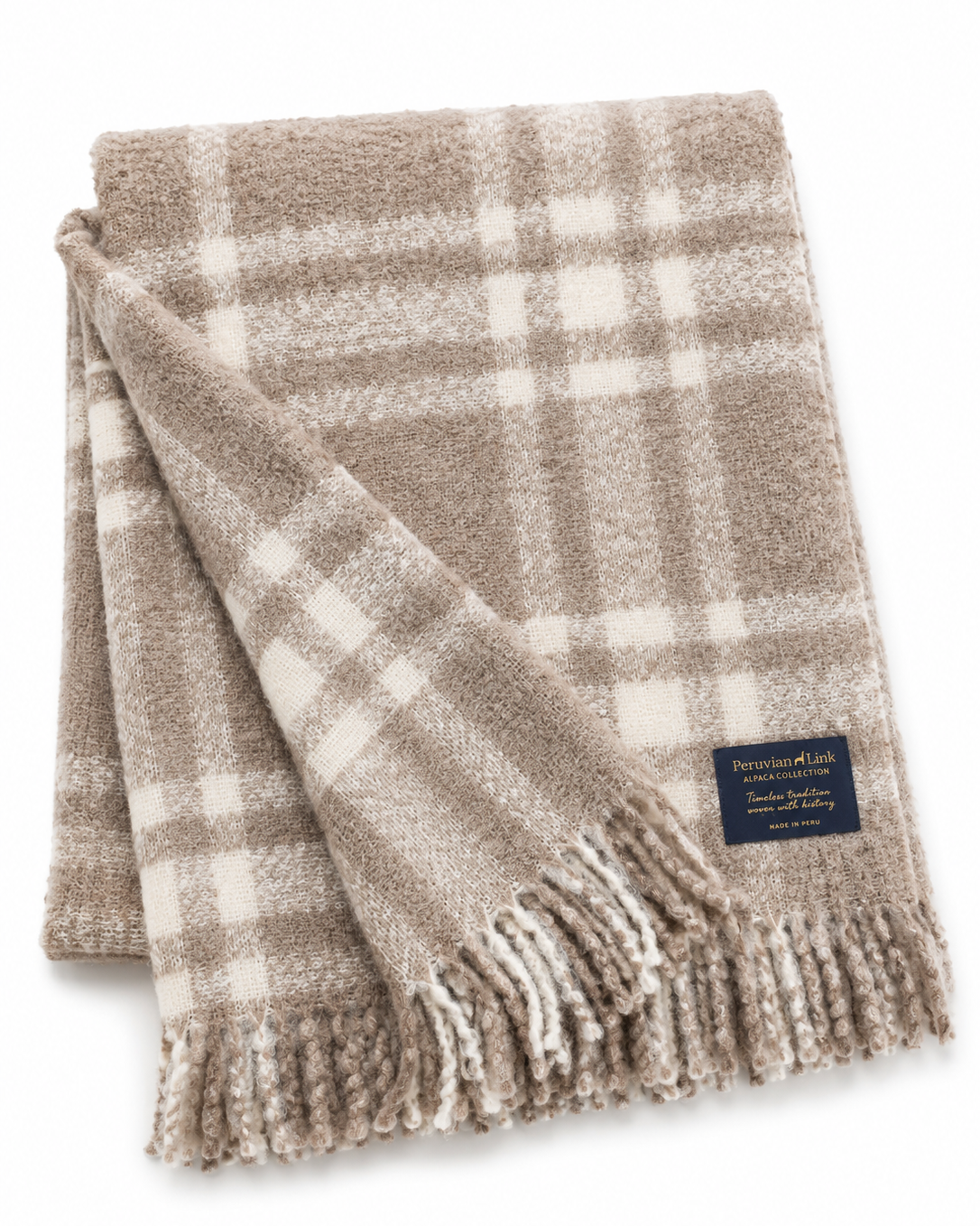 Plaid Boucle Throw