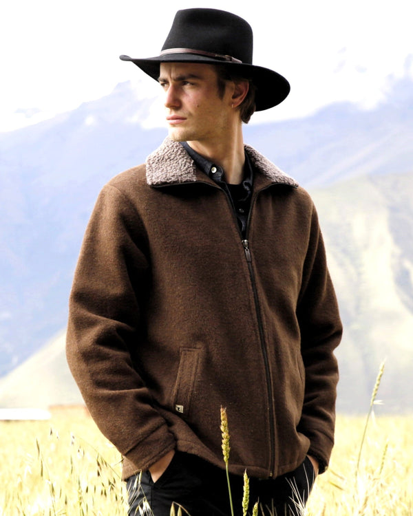 Barn Jacket — Brown — brown alpaca by Peruvian Link