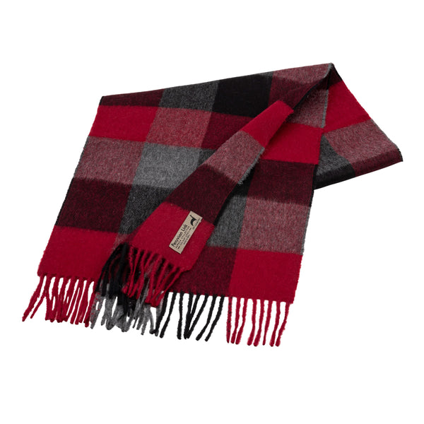 Buffalo Scarf — Burgundy — burgundy baby alpaca by Peruvian Link
