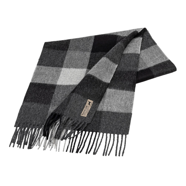 Buffalo Scarf — Charcoal — charcoal baby alpaca by Peruvian Link