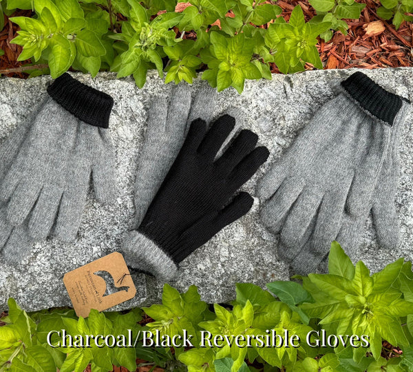 Reversible Gloves — Char — char alpaca by Peruvian Link