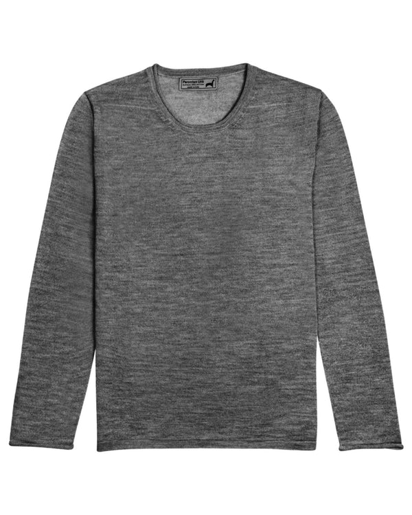Baby Crew Jersey — Char — char baby alpaca by Peruvian Link
