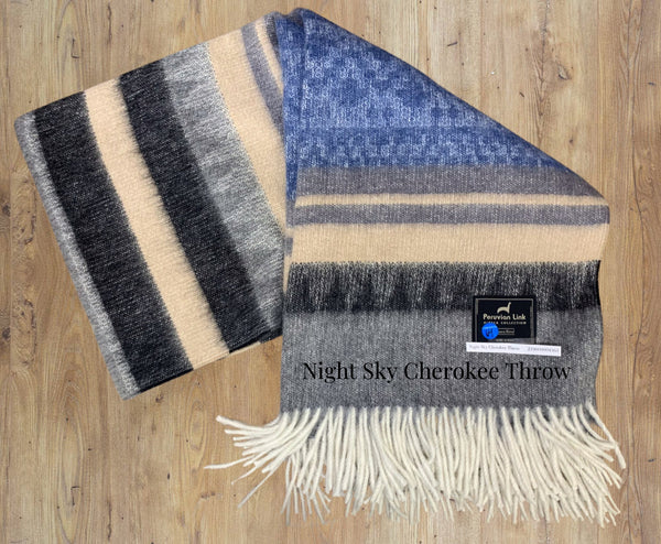 Cherokee Throw — Night Sky — night sky alpaca by Peruvian Link