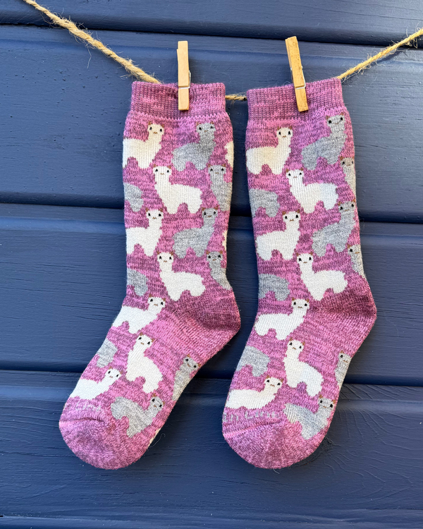 Motif Sock Jr — Lilac — lilac alpaca by Peruvian Link