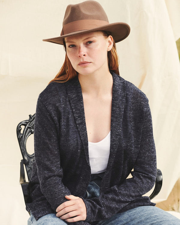 Cape Cod Cardigan — Charcoal — charcoal baby alpaca by Peruvian Link