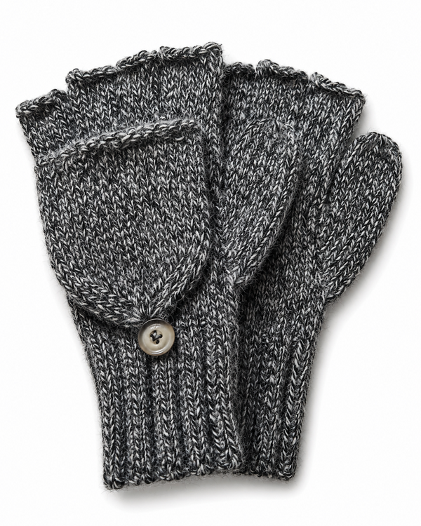 Alpaca Glittens — Charcoal — charcoal alpaca by Peruvian Link