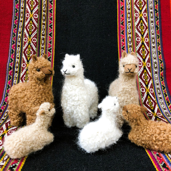 Figurine - 5" Huacaya — 5" huacaya baby alpaca by Peruvian Link